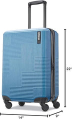 American Tourister Stratum XLT Expandable Hardside Luggage with Spinner Wheels, Blue Spruce, Carry-On 20-Inch