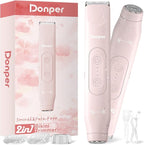 Bikini Trimmer for Women, 2 in 1 Electric Razors for Shower&Travel, IPX7 Waterproof Pubic Hair Remover for Underarm, Legs & Bikini Area, Painless Razor,Hypoallergenic Foil & Ceramic Blades