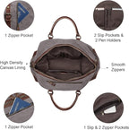 S-ZONE Duffle Bag for Travel Canvas Duffel Bag Carry on Weekender Bag for Men