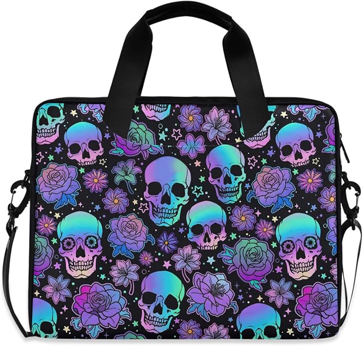 MNSRUU Laptop Bag for 15.6 inch Black Gothic Bats