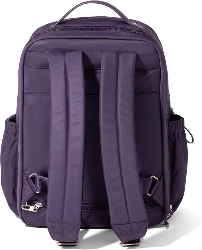 Baggallini Tribeca Expandable Laptop Backpack - 15"x11" Lightweight RFID Computer Bag for Work & Travel with Luggage Sleeve