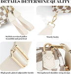 Black and White Checkered Crossbody Bag Bum Bag for Women,Spacious Checkered Purse Fanny Packs Belt Bag