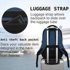 Volher Laptop Backpack,Business Travel Anti Theft Slim Durable Laptops Backpack,Water Resistant College Computer Bag for Women & Men Fits 15.6 Inch Laptop and Notebook - Blue