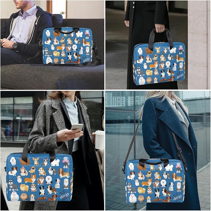 Cute Laptop Shoulder Bag for Women Men, Computer Laptop Bag Laptop Sleeve Case Laptop Satchel Briefcase Carrying Bag QA-1