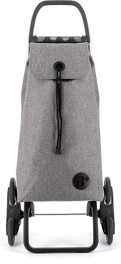 ROLSER I-Max Tweed 6 Wheel Stair Climber Foldable Shopping Trolley - Gray