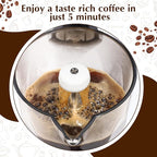 Electric Espresso Maker Transparent Coffee Maker Electric Moka Pot Portable Aluminum Espresso Machine Italian Moka Pot with Detachable Base, Coffee Gift for Women Men Home Travel(Red,6 Cup)