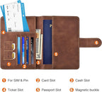Eoehro Passport Holder for Travel Essentials, Passport Wallet Cover Case for Travel Must Haves Accessories,Passport Book Holders for Women and Men(brown)