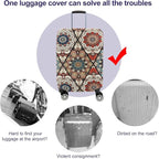 Travel Trolley Case Cover Protector Suitcase Cover 22"-24" Trolley case Luggage Storage Covers for Men Women, Retro