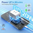 Outlet Extender 2 Pack, 2 AC Multi Plug Wall Outlet with 2 USB Ports (1 PD 20W USB C Charger), Outlet Splitter 3 Way Angled Wall Plug Adapter with Night Light, for Kitchen Bathroom Travel Cruise Ship