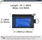 CHENSPRX Minimalist RFID Blocking Small Wallet with ID Window,WaterResistant Zip Id Case Wallet with Lanyard Keychain for Cards,Cash,Travel,Women,Men