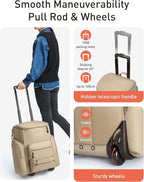 TOURIT Insulated Rolling Cooler Backpack, Leakproof Waterproof Beach Cooler Bag with Wheels and Handle, Outdoor Camping Picnic Travel