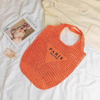 POOOPSSD New Woven Bag, Straw Mesh Tote Bag, Beach, Shoulder Bag, Hobo Women, Foldable Large Capacity, for Holiday.