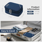 Lanola Universal Cable Organizer Electronics Accessories Cases for Cable, Charger,Power Bank, Phone, USB, SD Card,Memory Cards,Earphone,Flash Drive, Great for Travel and Business - Dark Blue