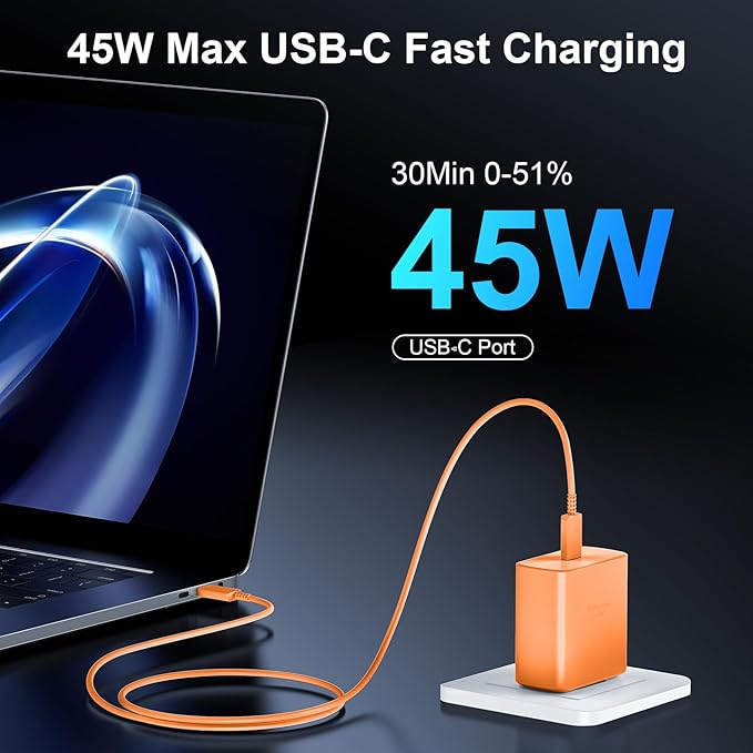 45W USB C Super Fast Charger Type C Charger Fast Charging Android Phone Charger Block with 10FT Type C Charging Cable for Samsung Galaxy S26 Ultra/S26/S26+/S25/S25 Ultra/S25+/S24 Ultra/S23 Ultra/S22