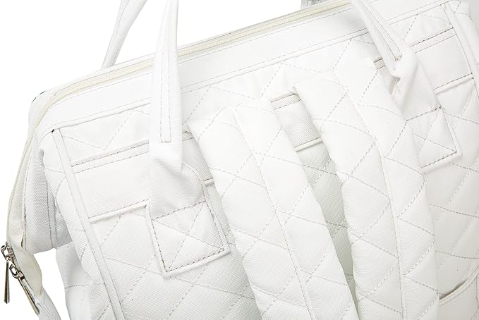 Kinmac Wide Open Style Laptop Backpack College Travel Outdoor Backpack For Laptop Up to 15.6 Inch (White Embroidery)