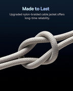 Baseus USB C Cable, 100W PD 5A QC 4.0 Fast Charging USBC to USBC Cable, Zinc Alloy Nylon Braided USB Type C Charger Cord for iPhone 16 15 Pro/Plus/Pro Max, MacBook, iPad Pro, Galaxy S24 S23+ (6.6ft)