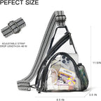 LATMAP 7L Sling Bag For Women Men Backpack Fanny Pack Crossbody Chest Travel Shoulder Belt Bags Purse Handbag PU Leather