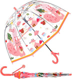 MRTLLOA Kids Clear Bubble Umbrella with an Easy Grip Curved Handle, Safety Transparent Dome Bubble Umbrella for Toddler Boys Girls