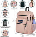 JanSport Laptop Backpack - Computer Bag with 2 Compartments, Ergonomic Shoulder Straps, 15” Laptop Sleeve, Haul Handle - Book Rucksack - Batik Wash
