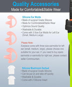 commountain 3.5mm Listen Only Earpiece Compatible with Speaker Mic, Acoustic Tube Receive Only Headset with 3 Earmolds, for Police Security and Law Enforcement Use