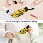 Cowboy Boots Pattern Umbrellas for Rain Windproof Small Folding Compact Mini Travel Umbrella for Purse Lightweight Portable Pocket for Women