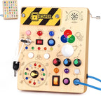 Grarain Busy Board for Toddlers - Montessori Educational Toy for 1-3 Year Old Boys & Girls | Travel-Friendly Sensory Learning Activity | Ideal for Kids with Autism(Busy Board v5)