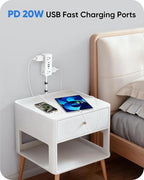 Electrical Outlet Extender Stick, Features 4 USB & 6 Outlets, 39in Flexible Extension Cord Access Hard-to-Reach Outlets, Wall Plug Power Socket Expander Nightstands Sofa Desk