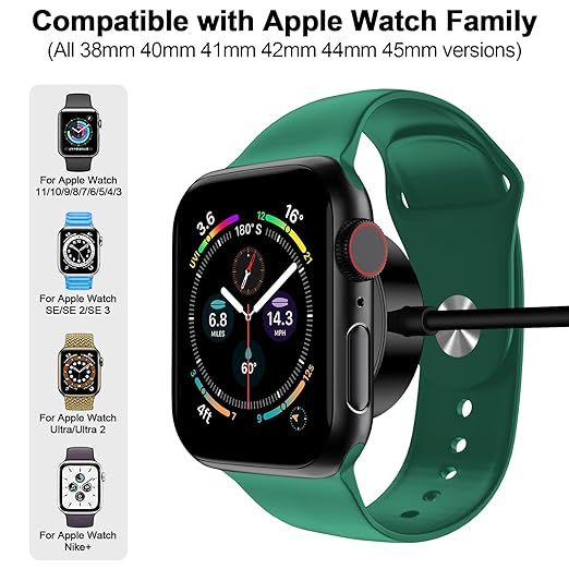 𝟐𝟎𝟐𝟔 𝐔𝐩𝐠𝐫𝐚𝐝𝐞𝐝 for Apple Watch Charger Magnetic Fast Charging Cable [Portable] Magnetic Wireless Charging Compatible with iWatch Series Ultra/SE/11/10/9/8/7/6/5/4/-[3.3FT] Black