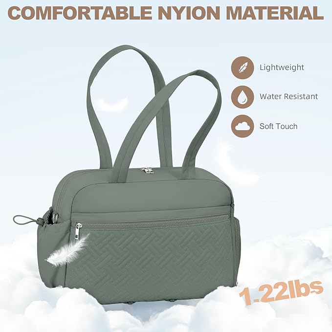 SYTRAH Gym Bag for Women, Lightweight Workout Duffle Bag with Shoe & Wet Separation for Gym, Yoga, Travel & Overnight, Stylish Sports Bag with Adjustable Shoulder Strap Green