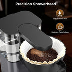 Kismile 8 Cup Drip Coffee Maker Machine, Pour Over Coffee Brew with 3s Instant Heat 197-205℉, Removable Water Tank, Adjustable Flow Control, Deep Cold Brew & Keep Warm 40 Min (starrygray)