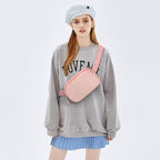 Fanny Pack Crossbody Bag for Women and Men, Belt Bag for Hiking Bum Bag with Adjustable Strap,Casual Cell Phone Pouch，Waist pack for Running Workout Sports Travel Peach