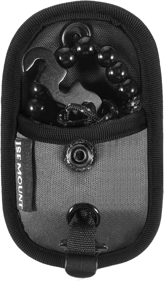 Camping Clothesline Compact Portable Travel Clothes Line Non-Scratch, Heavy Duty Buckle System with 24 Beads for Outdoor Camping, Cruise Ships, Indoor Backyard, Balcony(Dark Gray, 9.84Ft)
