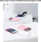 NOBIS Portable Charger, 10000mAh Power Bank Fast Charging, Battery Pack with C to C Cable, Battery Bank with Digital Display for iPhone iPad Android etc