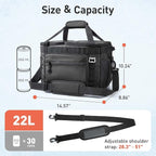 TOURIT Soft Sided Cooler Bag Insulated 30/48/60 Cans, Large Collapsible & Leakproof Ice Chest for Picnic, Beach, Camping, Travel