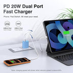 [20W/2Pack] Fast Charger Block, USB C Wall Charger, Charger Cube, Dual Port PD Fast Charging Block Brick Compatible for Watch Series 10 iPhone 16 17 Pro Max Airpod Brick Plug Power Adapter, Blue