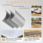 KingCamp Aluminum Camping Table Foldable, Large 53.5" Roll Up Camp Table Folding Seamless Tabletop Heavy Duty Duck Hunting Camping Tables Metal Portable Outdoor Collapsible for RV BBQ Picnic Hunting