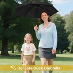 Compact Small Umbrellas for Rain&Sun, Cute Design Duck Head Umbrella for Girls Gifts, 8 Ribs Folding Umbrella with Wooden Handle
