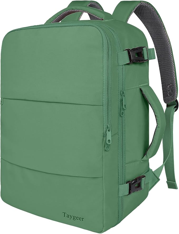 Taygeer Travel Backpack for Women, Carry On Backpack with Water Bottle Pocket & Shoe Pouch, TSA 15.6" Laptop Back Pack Flight Approved, College Gym Bag Casual Daypack for Weekender Business Hiking