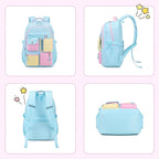 Kids Backpack, Backpack for Girls for Elementary School Multiple Pockets Ages 6-10(Blue)