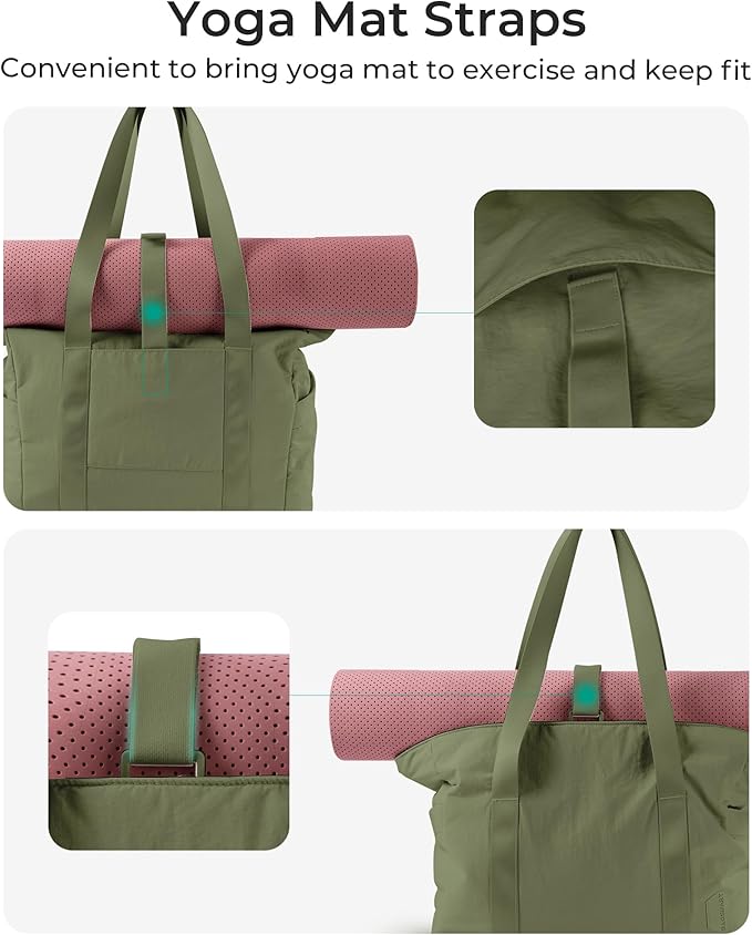 BAGSMART Tote Bag for Women, Tote Bag with Zipper Work Tote with Compartments Nurse Shoulder Hanbag for Travel, Gym