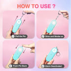 MtMinn Personal Safety Alarm for Women - 130dB Self Defense Keychains Siren Whistle, Replaceable Battery with SOS LED Strobe Light - Emergency Security Safe Protection Devices for Kids Elderly