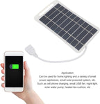 Hilitand 5W 5V USB Solar Panel Charger, Portable Monocrystalline Silicon Handheld Solar Panel for Camping Travel Outdoor (White)