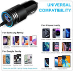 USB C Car Charger, 48W Super Fast Charging Type C Car Adapter for Samsung Galaxy S26 Ultra S25 S24 S23 S22 S21 S20 A56 A36 A16 A15 A14, iPhone 17 16 15 Pro Max, Android Car Charger with USB C Cable