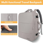 Taygeer Laptop Backpack Purse for Women, Backpack for College Essentials with 17.3inch Laptop Compartment, Travel Mochila Airline Approved CarryOn Work Bag for Nursing Doctor Business Travel, Brown