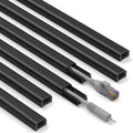 ZhiYo 85in Cord Covers for Wires on Wall, 1 Mini Cord Hider Wall, Self-Adhesive Wire Covers for Cords, Paintable TV Cable Hider Cable Management Kit, 6X L14.2in, W0.46in H0.3in, CMR05 Black