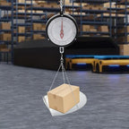 Double-Sided Dial Hanging Scale,22LBS Mechanical Hanging Scale,Commercial Circular Hanging Scale with Chain for Deli,Restaurants,Supermarkets,Grocery Stores (Black)
