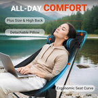 Overmont Oversized Camping Chair for Adults - 400lbs Support Heavy-Duty Padded Seat Outdoor Portable Folding Chair with Cooling Bag Cup Holder Carry Bag Comfortable for Sport Garden Beach Fishing Lawn