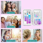Manicure Set Nail Clipper Set Women Men Travel Manicure Kit Nail Clipper Kit Personal Care Tools with Case Fingernail Clippers Manicure Pedicure Tools Grooming Kit Gifts for Women Men Teens Family