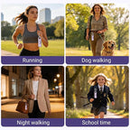 Rechargeable Personal Safety Alarm, 130dB Emergency Siren with LED Flashlight, Portable Keychain for Women, Kids, Elderly, Night Running & Travel (Lavender Purple)