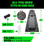 Rhino USA Pop Up Privacy Changing Tent - Ultimate Outdoor Camping Shower, Camp Toilet, Rain Shelter for Beach and Camping - Lightweight and Sturdy, Instant Setup While On-The-Go